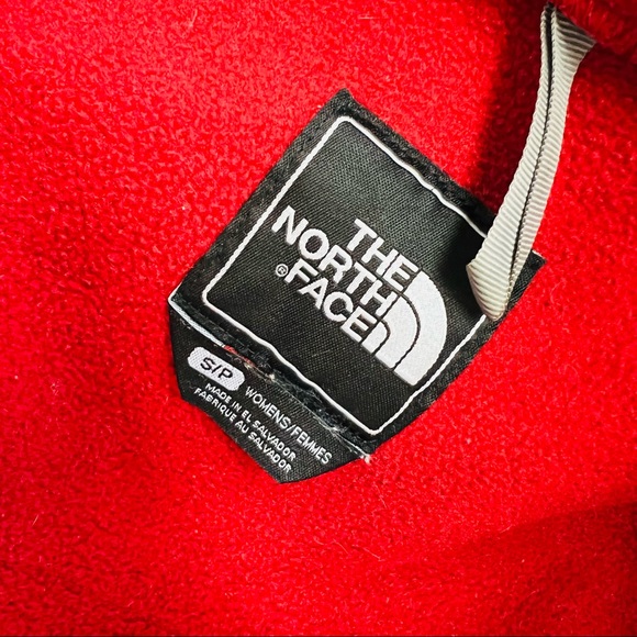 Rare North Face Red & Grey Fleece Zip Jacket Coat - Picture 12 of 12